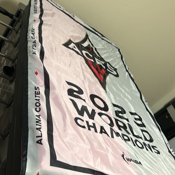 Las Vegas Aces banner. 2023 World Champions WNBA. - Picture 2 of 8